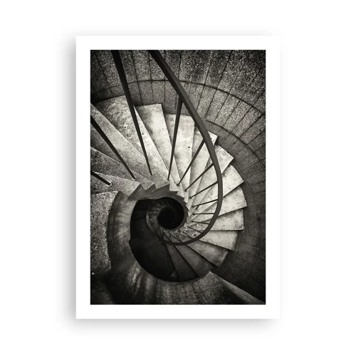Affiche - Poster - En haut des escaliers, en bas des escaliers - 50x70 cm