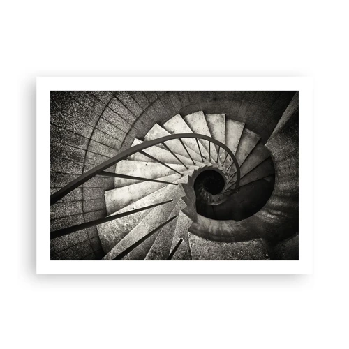 Affiche - Poster - En haut des escaliers, en bas des escaliers - 70x50 cm