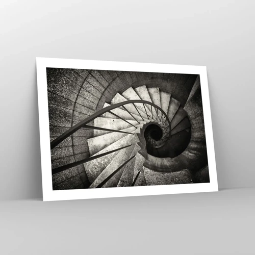 Affiche - Poster - En haut des escaliers, en bas des escaliers - 70x50 cm