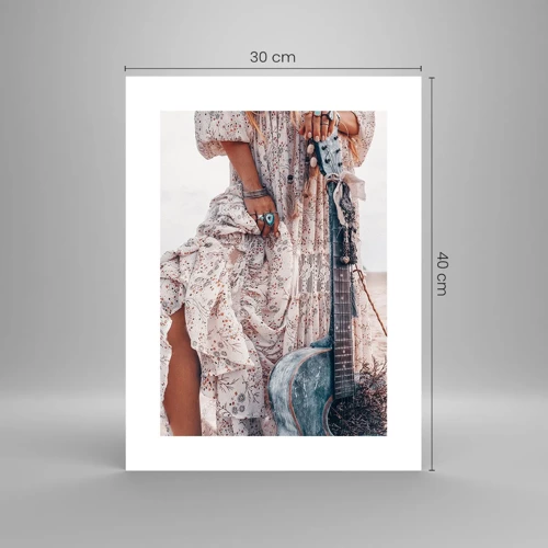 Affiche - Poster - Enfant de fleur en route - 30x40 cm
