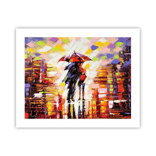 Affiche - Poster - Ensemble à travers la nuit et la pluie - 50x40 cm