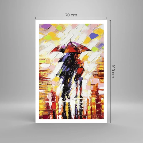 Affiche - Poster - Ensemble à travers la nuit et la pluie - 70x100 cm