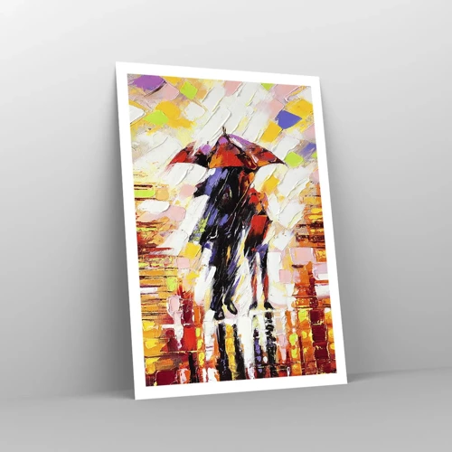 Affiche - Poster - Ensemble à travers la nuit et la pluie - 70x100 cm