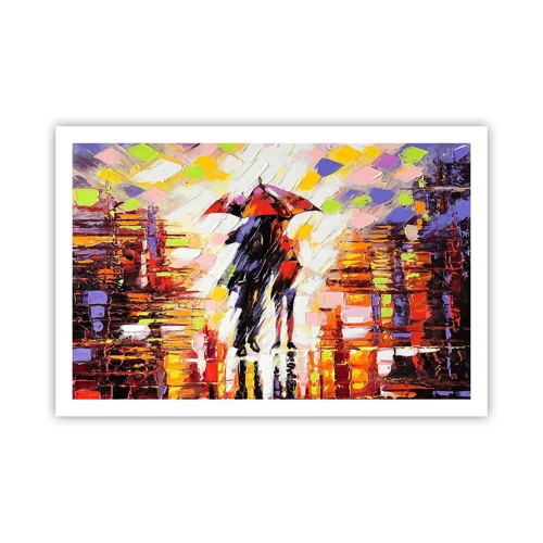 Affiche - Poster - Ensemble à travers la nuit et la pluie - 91x61 cm