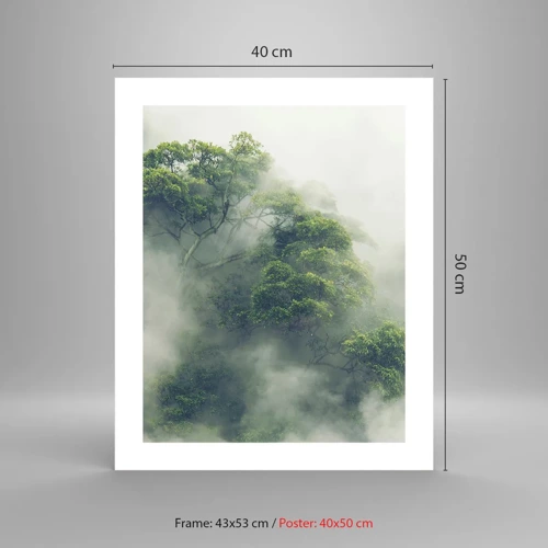 Affiche - Poster - Enveloppé de brouillard - 40x50 cm