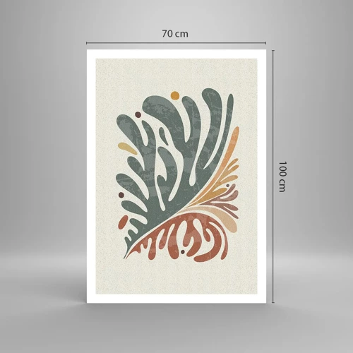 Affiche - Poster - Feuille multicolore - 70x100 cm