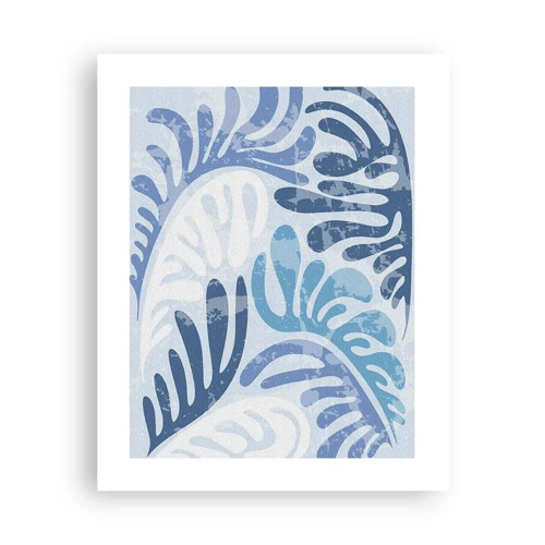 Affiche - Poster - Fougères bleues - 40x50 cm