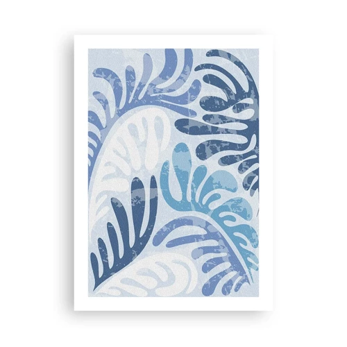Affiche - Poster - Fougères bleues - 50x70 cm