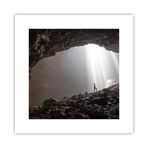 Affiche - Poster - Grotte lumineuse - 30x30 cm