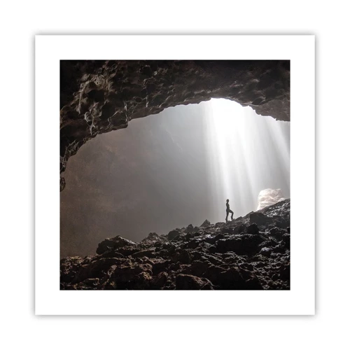 Affiche - Poster - Grotte lumineuse - 40x40 cm