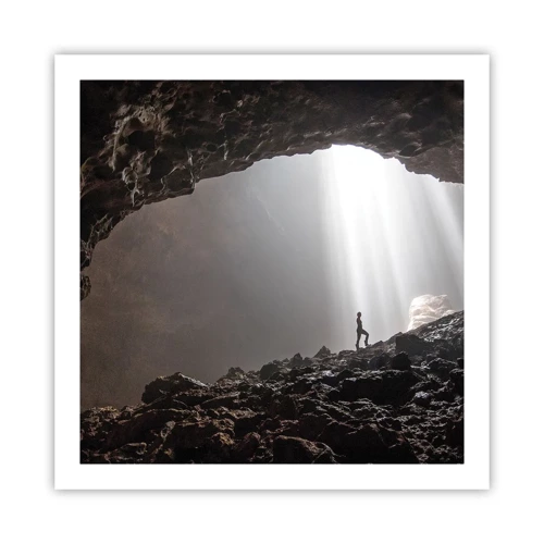 Affiche - Poster - Grotte lumineuse - 60x60 cm