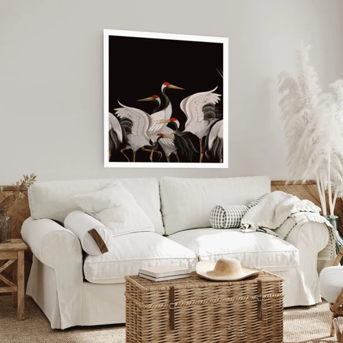 Affiche - Poster - Histoire d'oiseaux - 50x50 cm