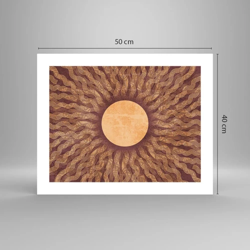 Affiche - Poster - Icône du soleil - 50x40 cm