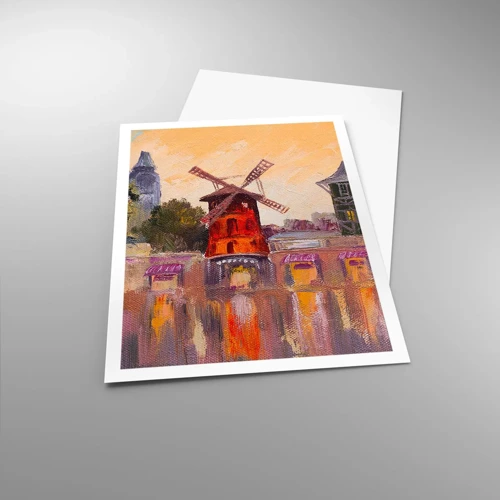 Affiche - Poster - Icones parisiennes – le Moulin rouge - 70x100 cm