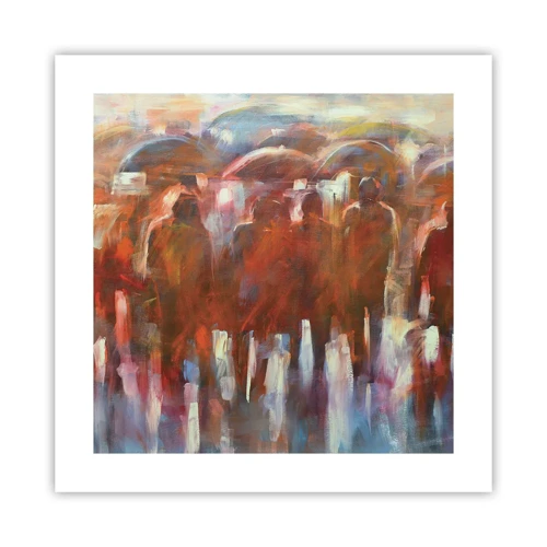 Affiche - Poster - Identiques sous la pluie et dans le brouillard - 40x40 cm