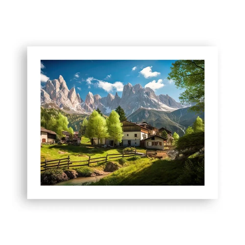 Affiche - Poster - Idylle alpine - 50x40 cm