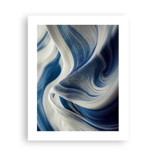 Affiche - Poster - La fluidité du bleu et du blanc - 40x50 cm