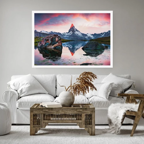 Affiche - Poster - Le coeur des montagnes est chaud - 40x30 cm
