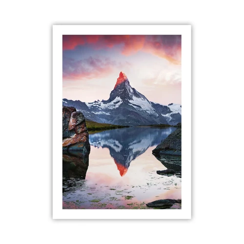 Affiche - Poster - Le coeur des montagnes est chaud - 50x70 cm