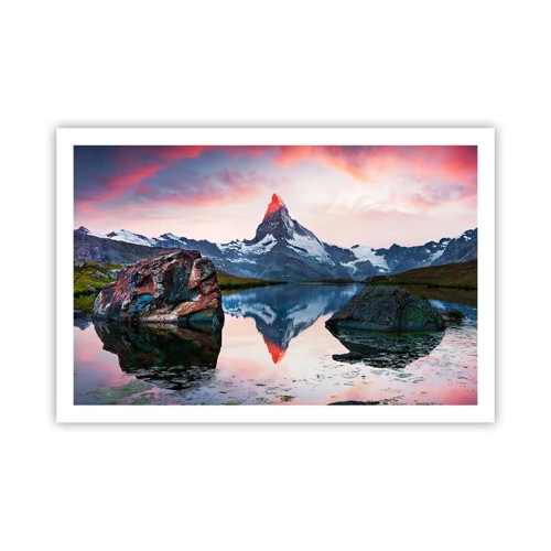 Affiche - Poster - Le coeur des montagnes est chaud - 91x61 cm
