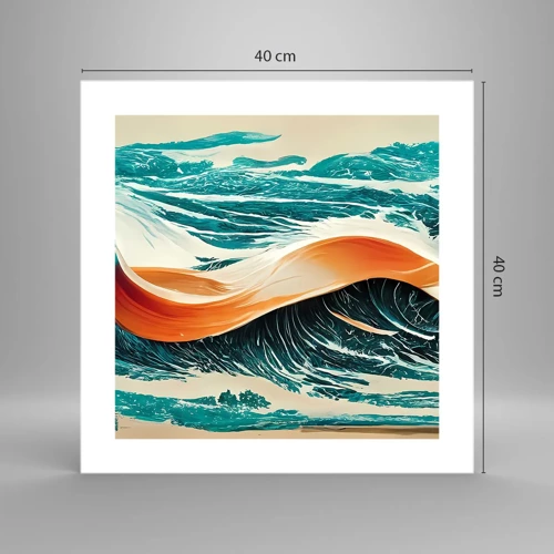 Affiche - Poster - Le rêve d'un surfeur - 40x40 cm