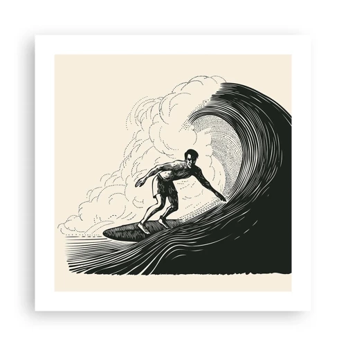 Affiche - Poster - Le roi de la vague - 50x50 cm