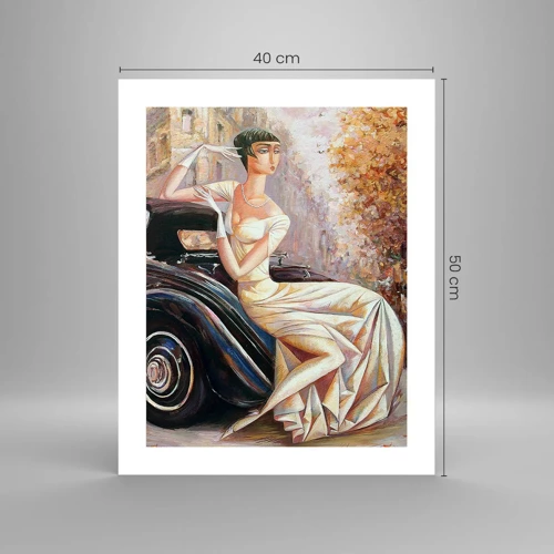 Affiche - Poster - L'élégance dans un style rétro - 40x50 cm