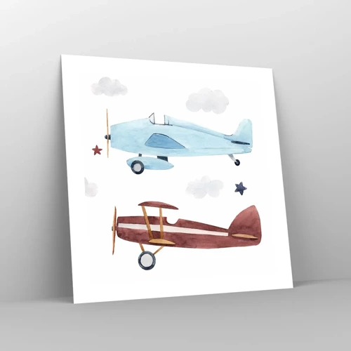 Affiche - Poster - Monsieur le pilote, nous vous attendons ! - 50x50 cm