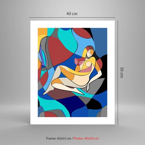Affiche - Poster - Nu cubiste - 40x50 cm