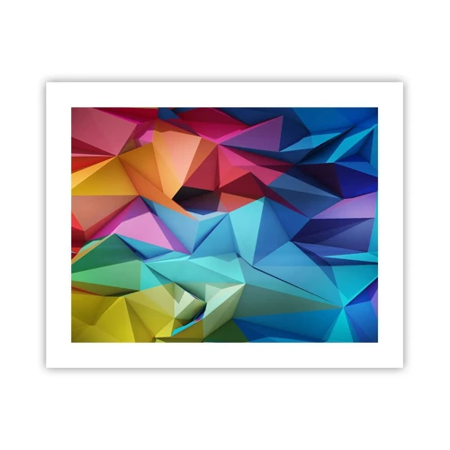 Affiche - Poster - Origami arc-en-ciel - 50x40 cm