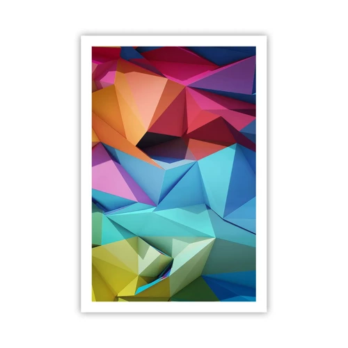 Affiche - Poster - Origami arc-en-ciel - 61x91 cm