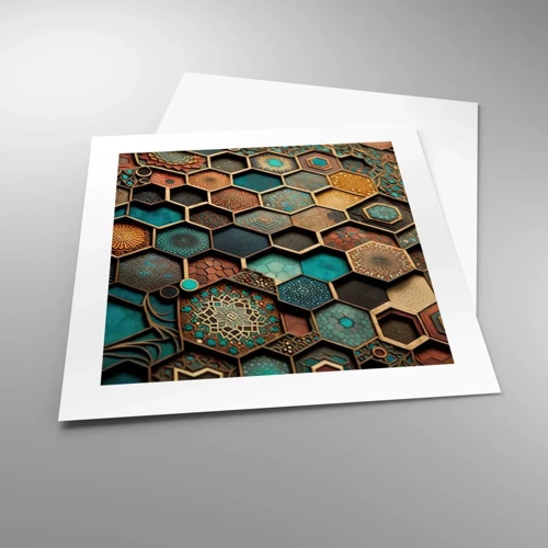 Affiche - Poster - Ornements arabes – variation - 40x40 cm