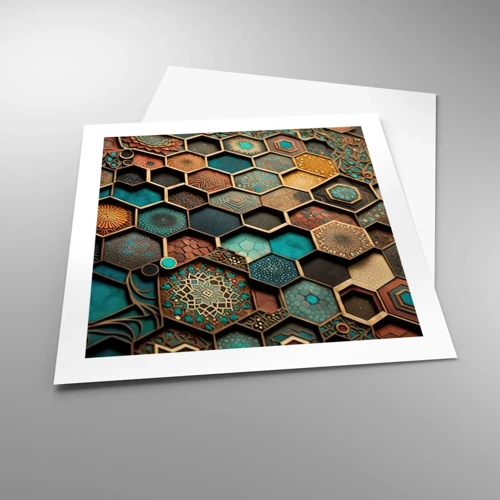 Affiche - Poster - Ornements arabes – variation - 50x50 cm