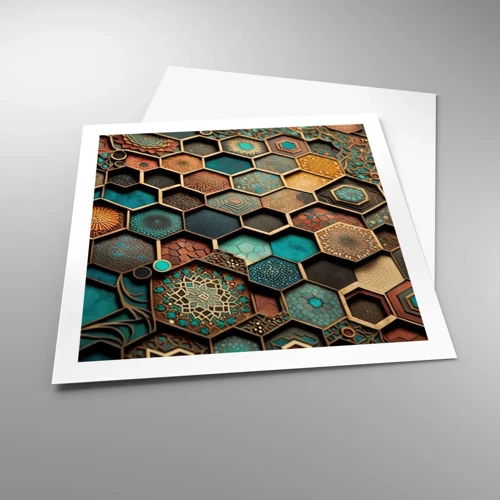 Affiche - Poster - Ornements arabes – variation - 60x60 cm