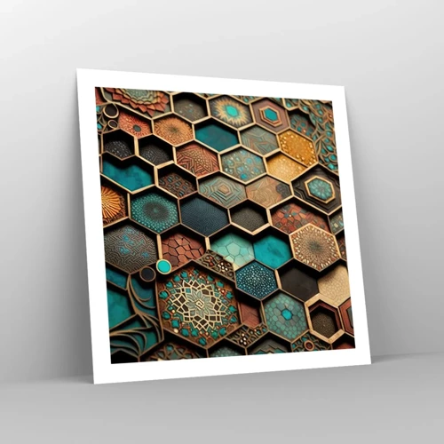 Affiche - Poster - Ornements arabes – variation - 60x60 cm