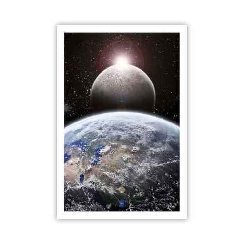 Affiche - Poster - Paysage cosmique - lever de soleil - 61x91 cm