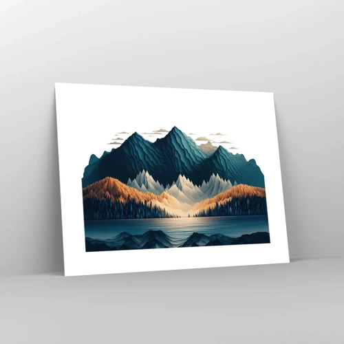 Affiche - Poster - Paysage de montagne parfait - 40x30 cm
