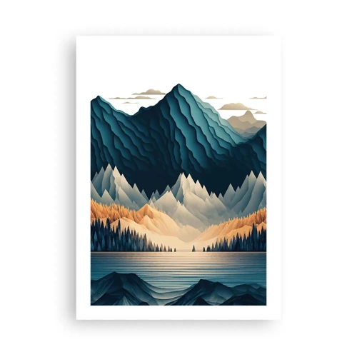 Affiche - Poster - Paysage de montagne parfait - 50x70 cm