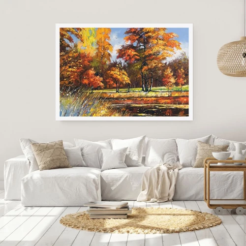 Affiche - Poster - Paysage en or et bronze - 100x70 cm