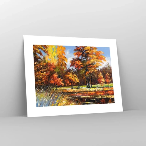 Affiche - Poster - Paysage en or et bronze - 40x30 cm