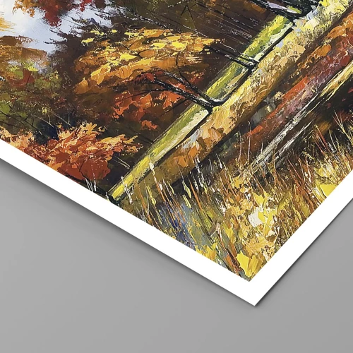 Affiche - Poster - Paysage en or et bronze - 40x30 cm