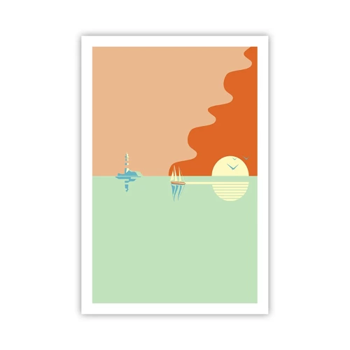 Affiche - Poster - Paysage idéal de la mer - 61x91 cm