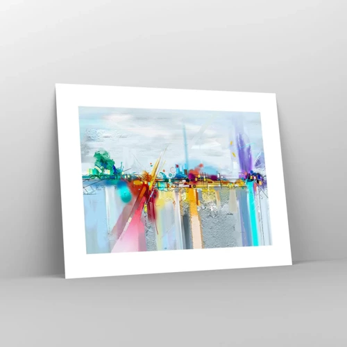 Affiche - Poster - Pont de joie sur le fleuve de la vie - 40x30 cm