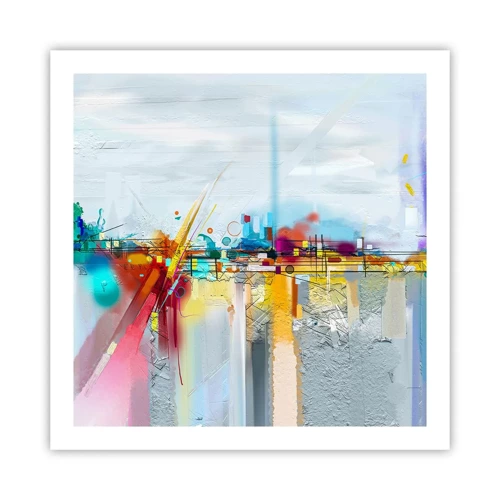 Affiche - Poster - Pont de joie sur le fleuve de la vie - 60x60 cm