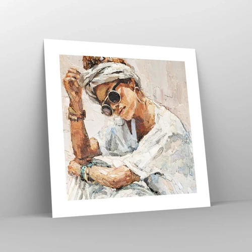 Affiche - Poster - Portrait en plein soleil - 40x40 cm