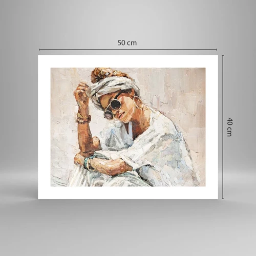 Affiche - Poster - Portrait en plein soleil - 50x40 cm