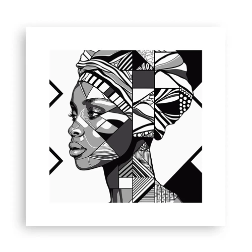 Affiche - Poster - Portrait ethnique - 30x30 cm