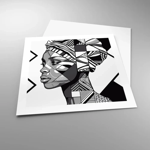 Affiche - Poster - Portrait ethnique - 50x50 cm