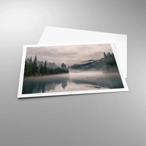 Affiche - Poster - Reflet dans le brouillard - 100x70 cm