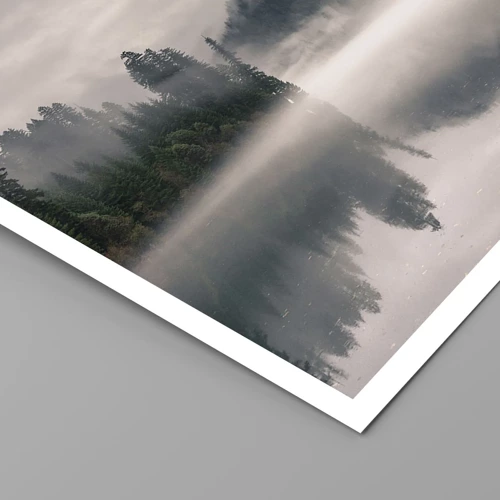 Affiche - Poster - Reflet dans le brouillard - 40x40 cm